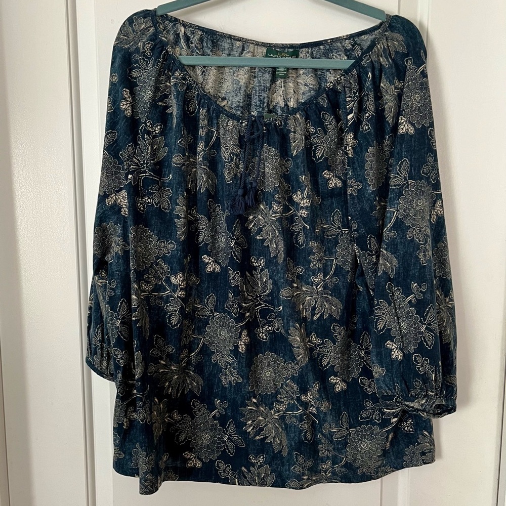 NWT LRL Ralph Lauren Cotton Shirt/Blouse Size XL